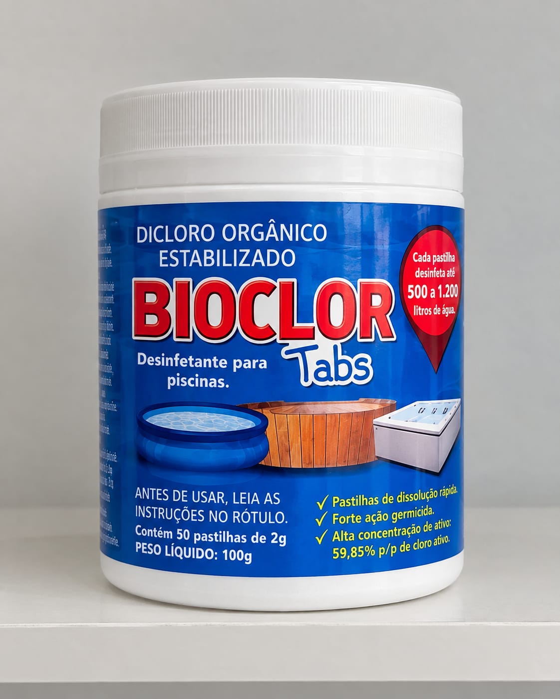 Bioclor Tabs — 50 Pastilhas de 2g